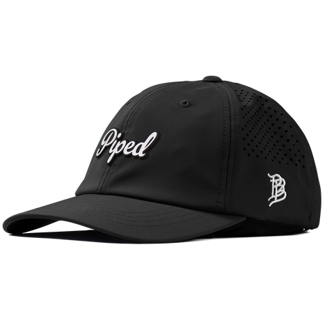Piped Script Performance Dad Hat Black