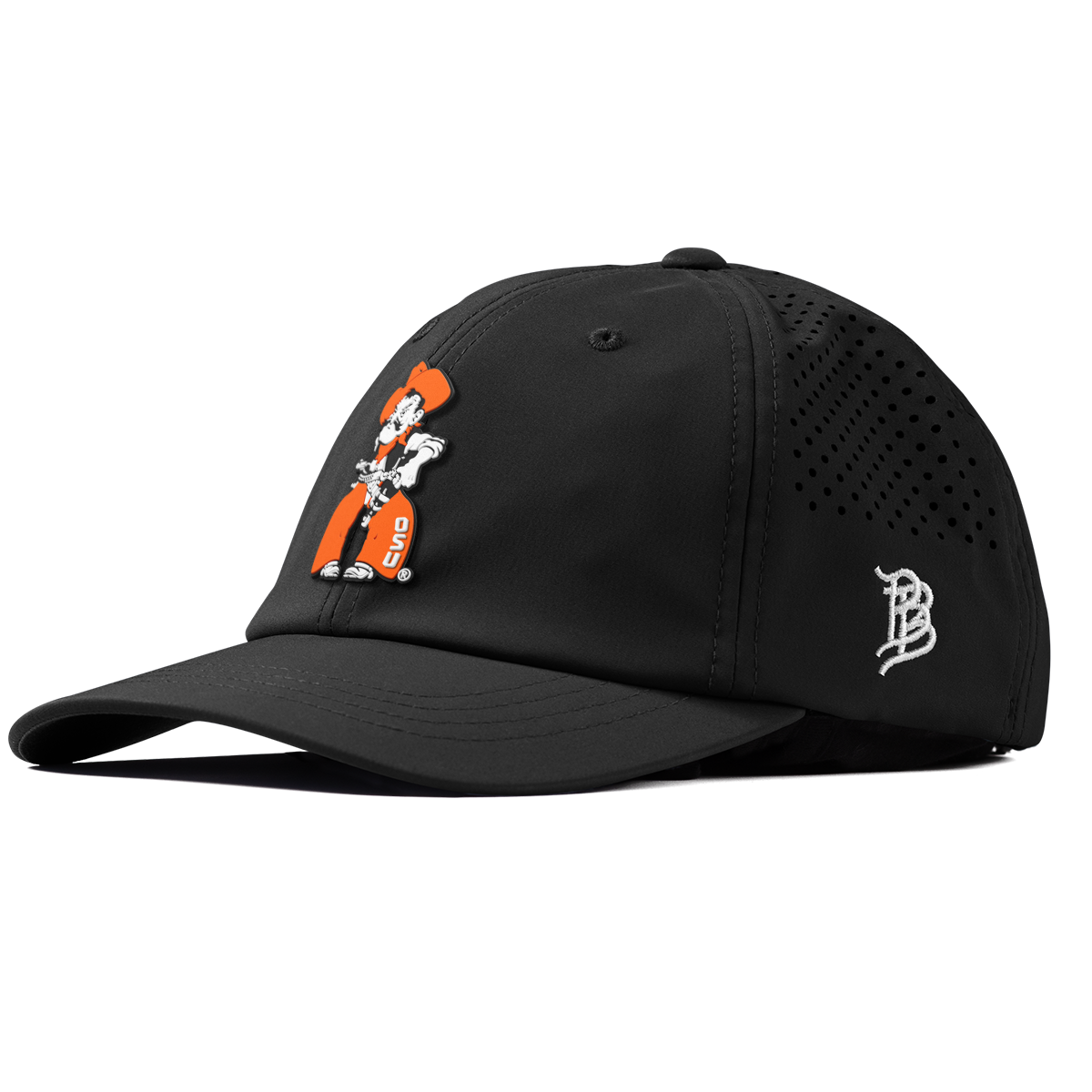 Oklahoma State University "Pistol Pete Quickdraw" Performance Dad Hat Black