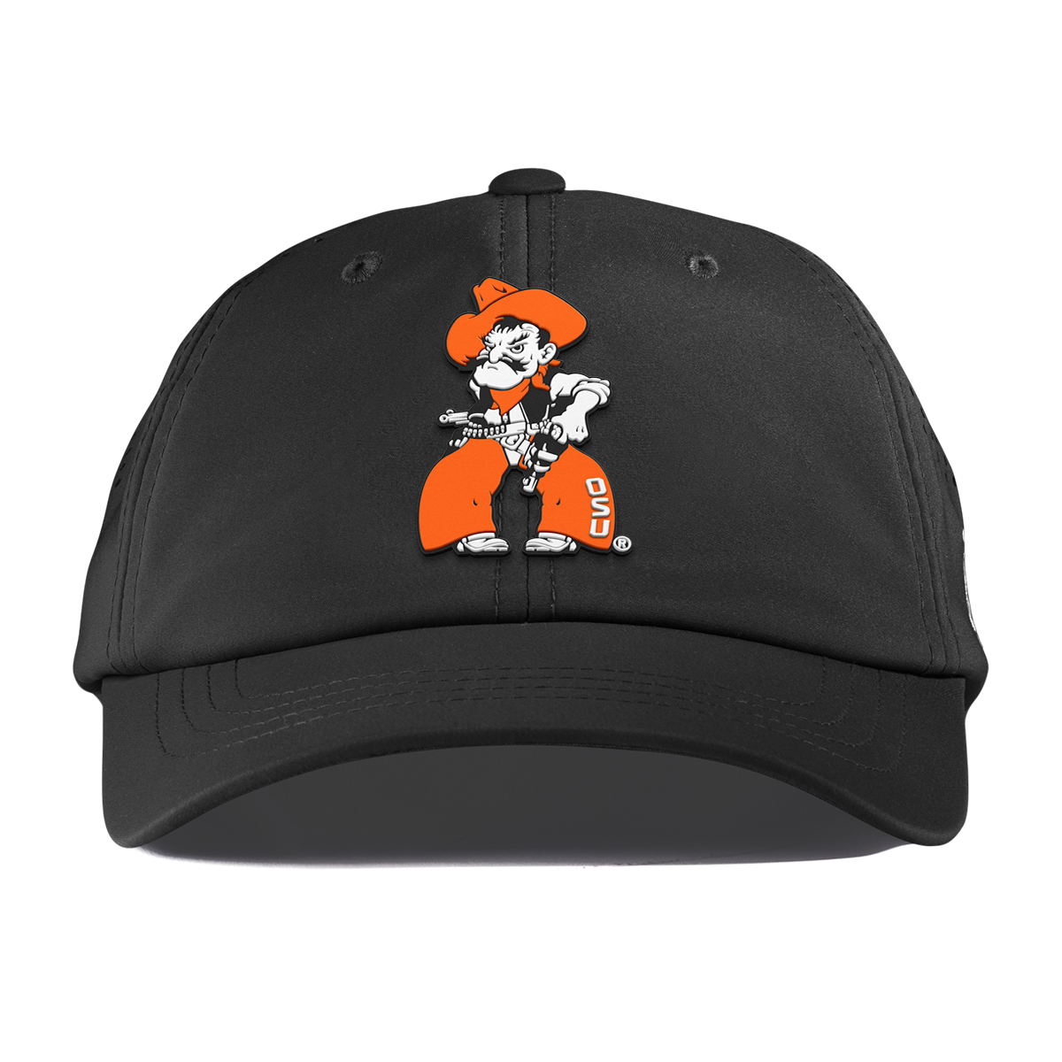 Oklahoma State University "Pistol Pete Quickdraw" Performance Dad Hat Black