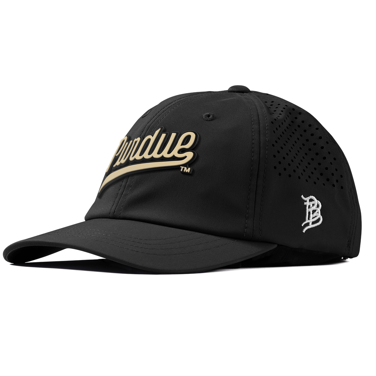 Purdue University "Purdue Script Gold" Performance Dad Hat Black