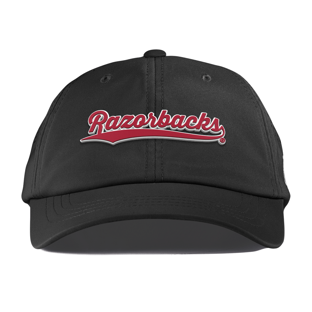 University of Arkansas "Razorback Script" Performance Dad Hat Black