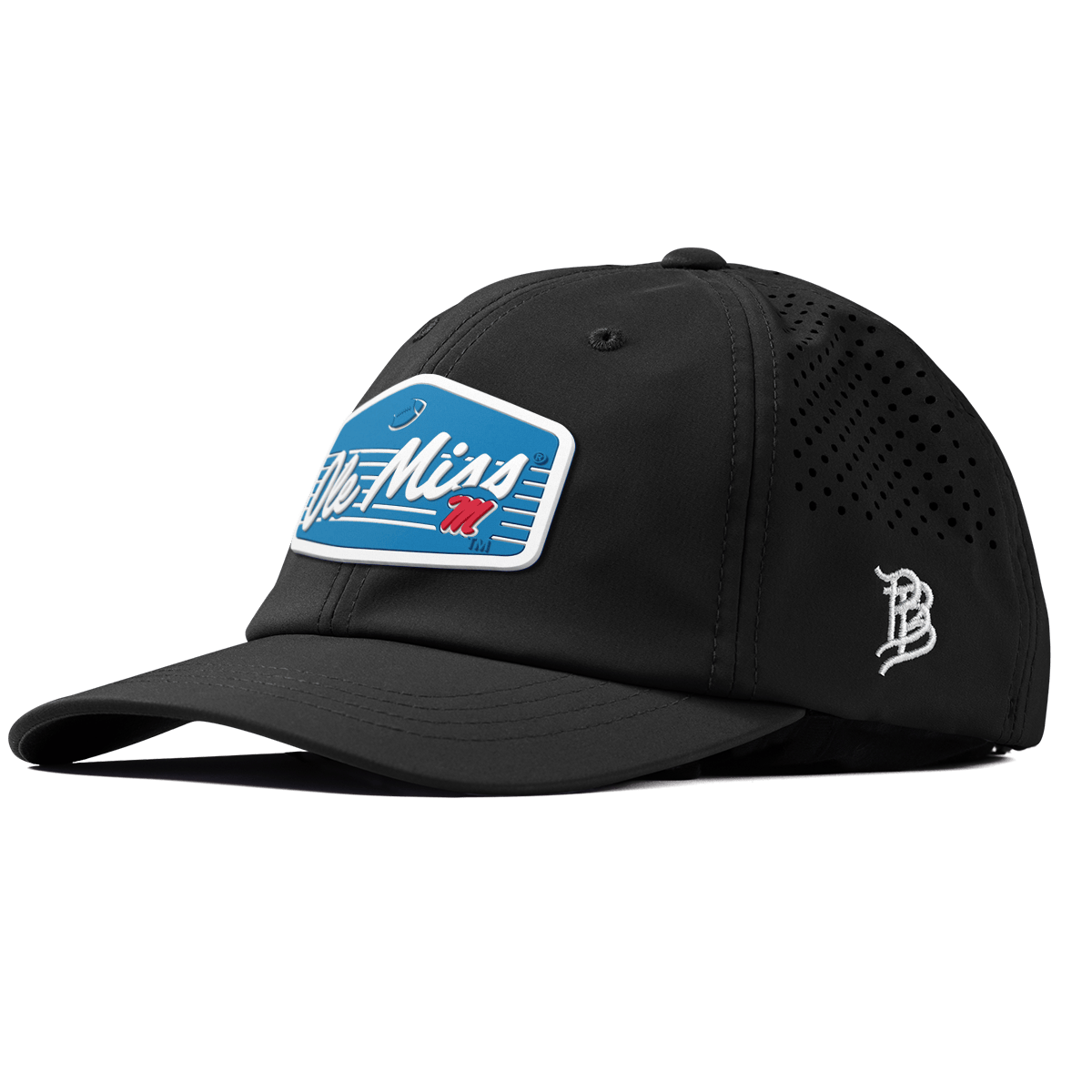 University of Mississippi "Rebel Football" Performance Dad Hat Black