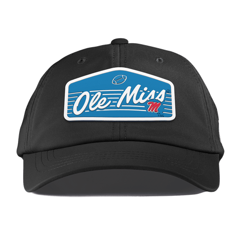 University of Mississippi "Rebel Football" Performance Dad Hat Black