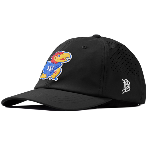 University of Kansas "Rock Chalk Jayhawk" Performance Dad Hat Black