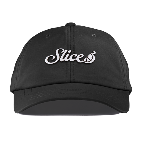 Sliced Script Performance Dad Hat Black