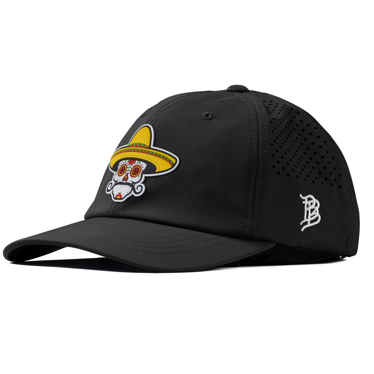 Sombrero Skull PVC Performance Dad Hat Black