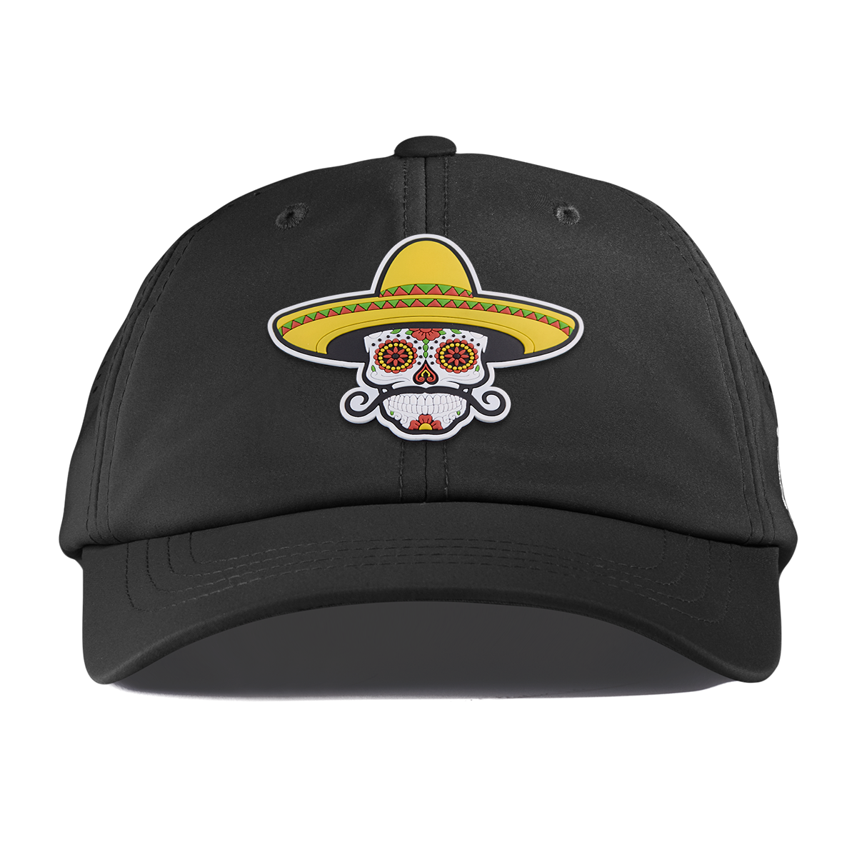 Sombrero Skull PVC Performance Dad Hat Black