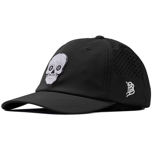 Sugar Skull PVC Performance Dad Hat Black