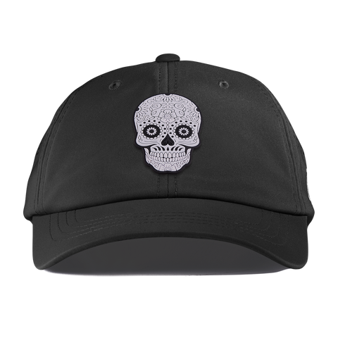 Sugar Skull PVC Performance Dad Hat Black