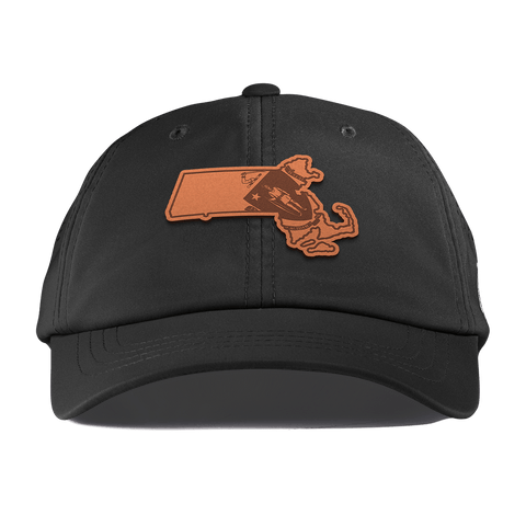 Massachusetts 6 Performance Dad Hat Black