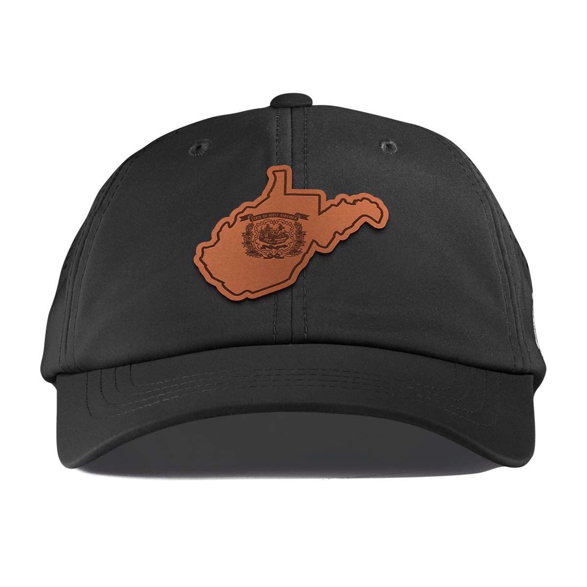 West Virginia 35 Performance Dad Hat Black