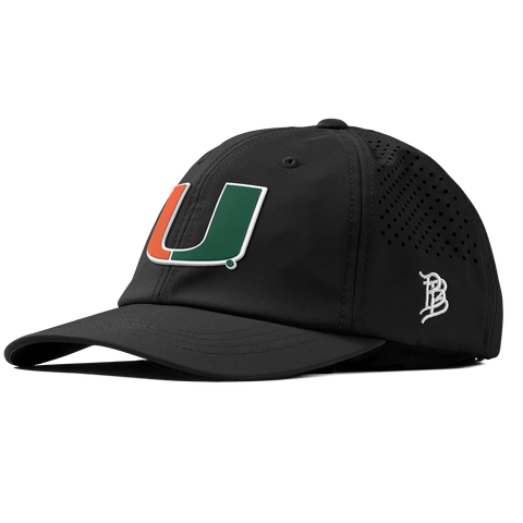 University of Miami "Miami Team Logo" Performance Dad Hat Black