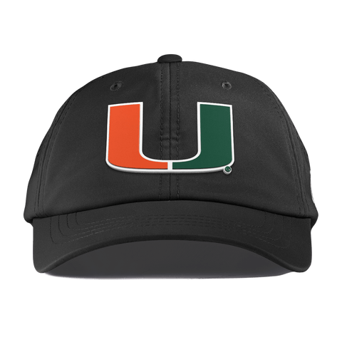 University of Miami "Miami Team Logo" Performance Dad Hat Black