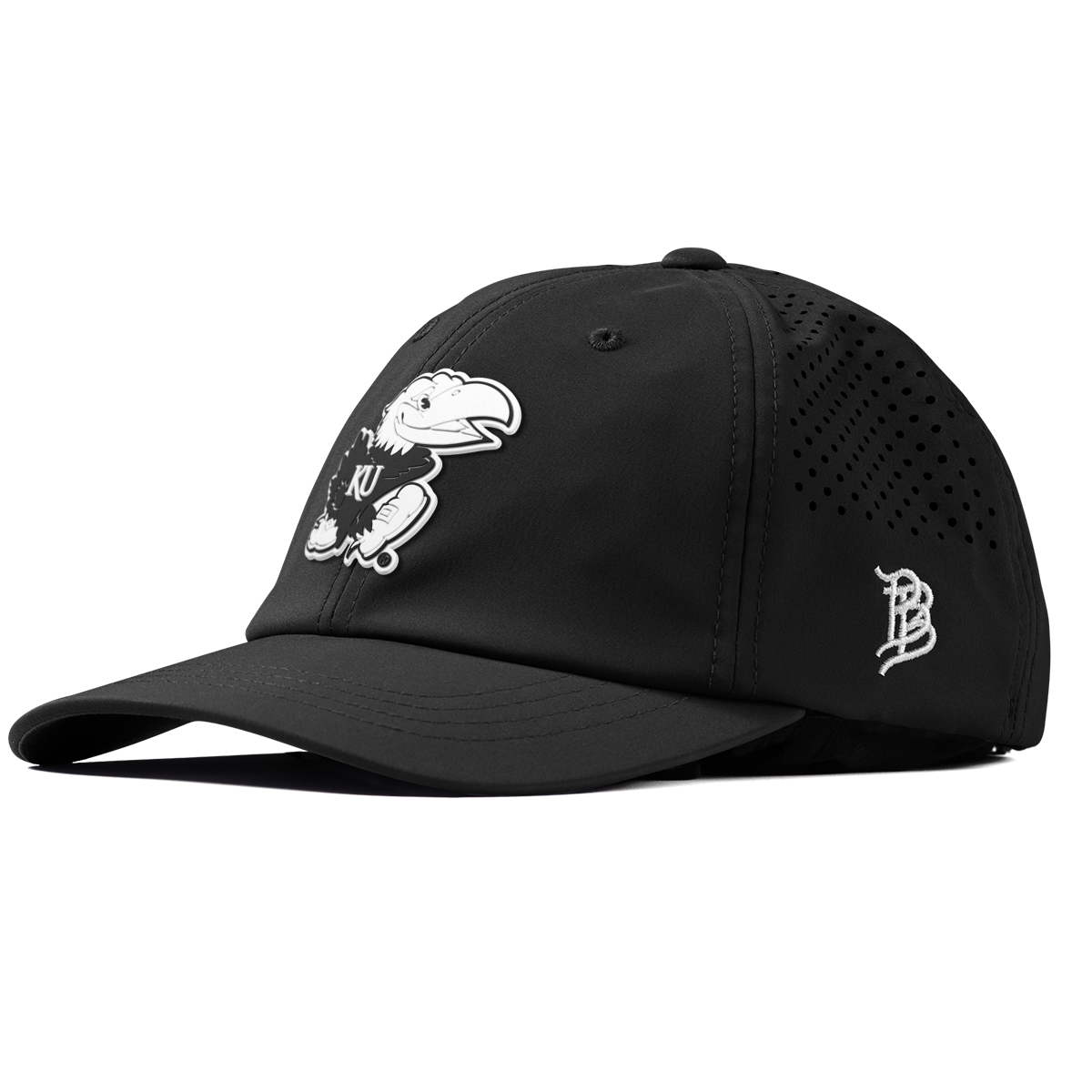 University of Kansas "Vintage Jayhawk" Performance Dad Hat Black