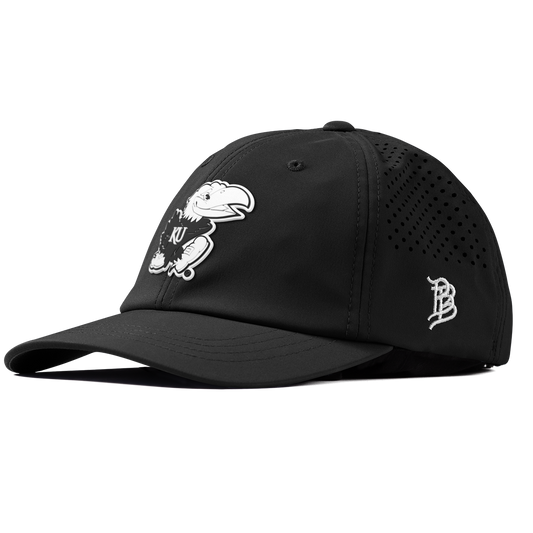University of Kansas "Vintage Jayhawk" Performance Dad Hat Black