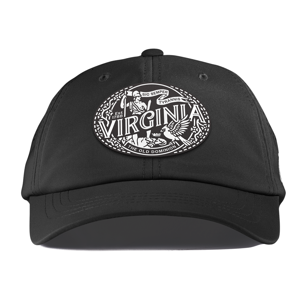 Virginia Traveler Performance Dad Hat Black