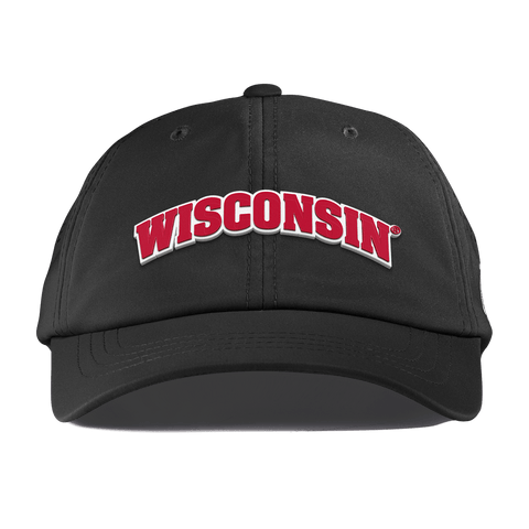 University of Wisconsin "Wisconsin Block" Performance Dad Hat Black