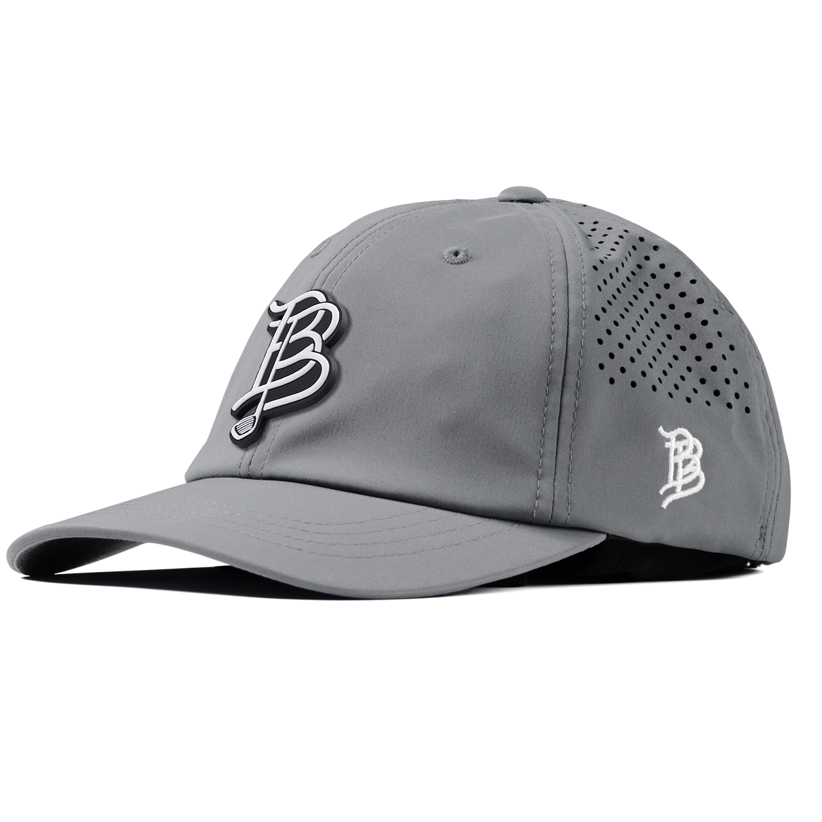 BB Golf Cutout PVC Performance Dad Hat Slate