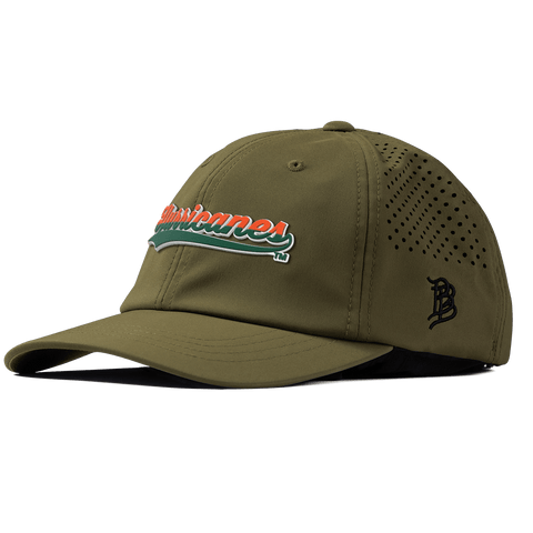 University of Miami "Hurricanes Script" Performance Dad Hat Loden