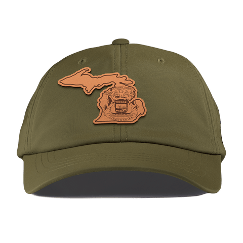 Michigan 26 Performance Dad Hat Loden