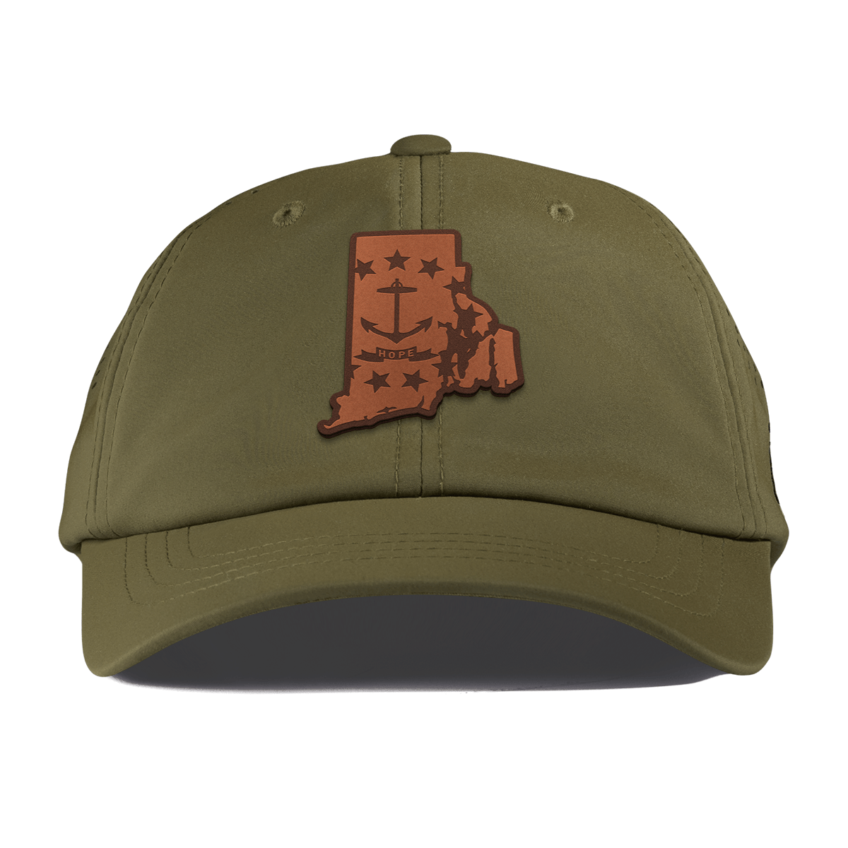 Rhode Island 13 Performance Dad Hat Loden