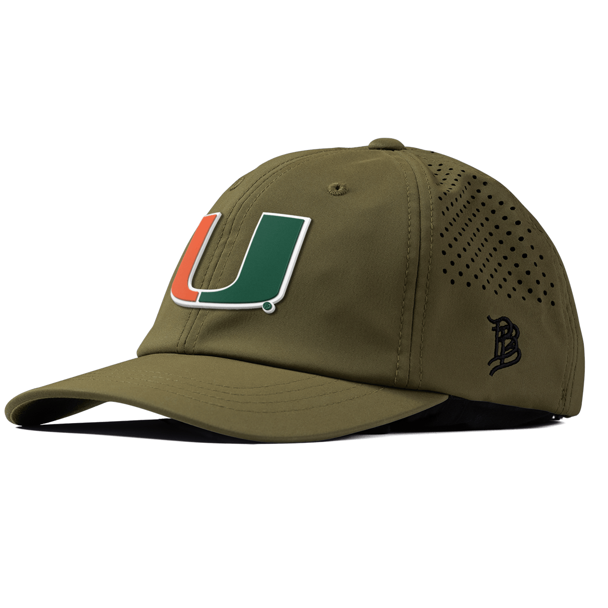 University of Miami "Miami Team Logo" Performance Dad Hat Loden
