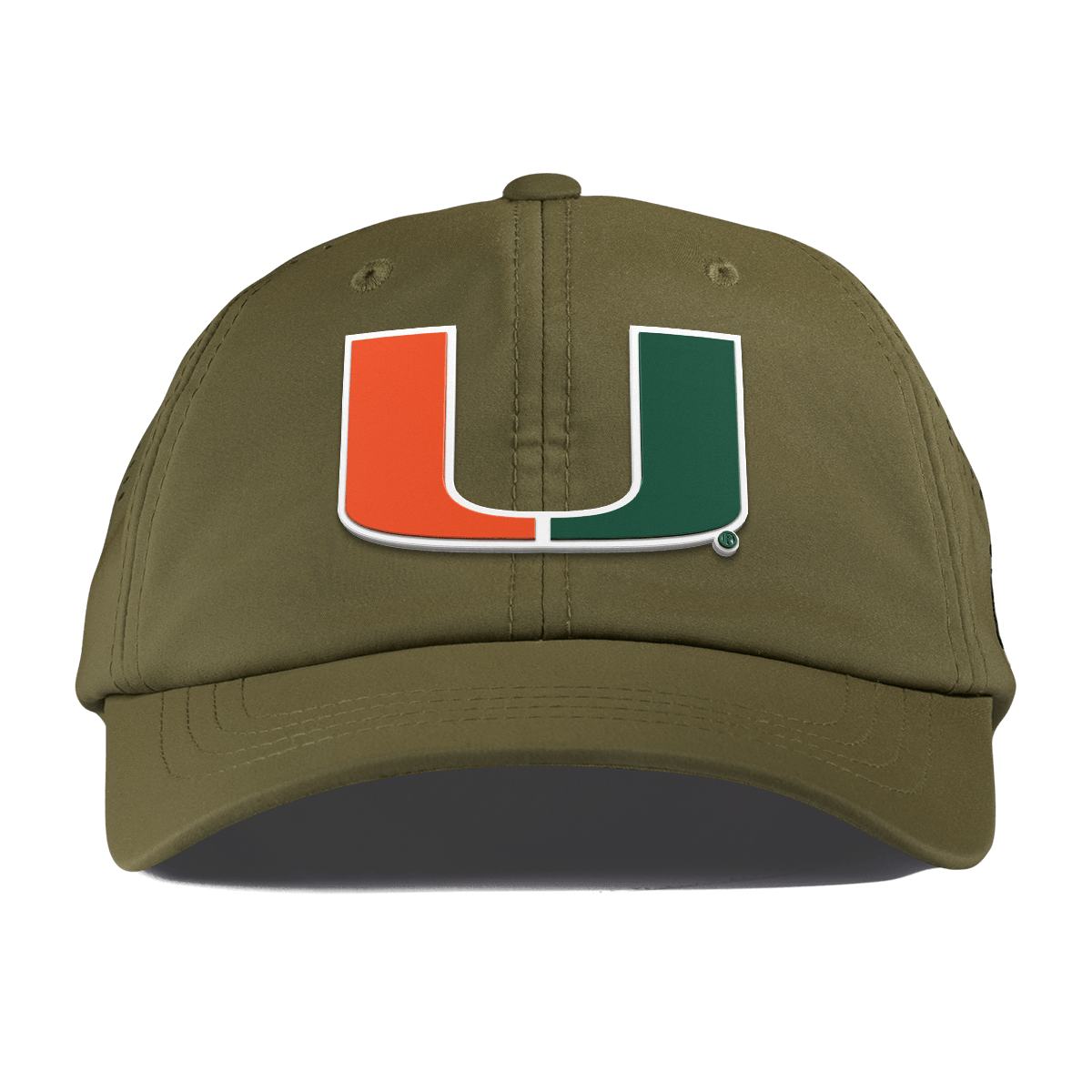 University of Miami "Miami Team Logo" Performance Dad Hat Loden