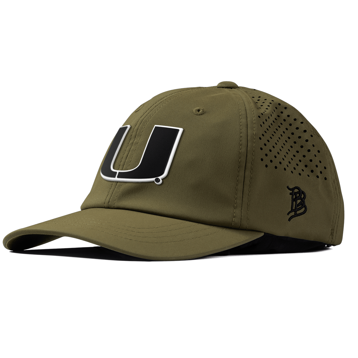 University of Miami "Vintage Miami Team Logo" Performance Dad Hat Loden