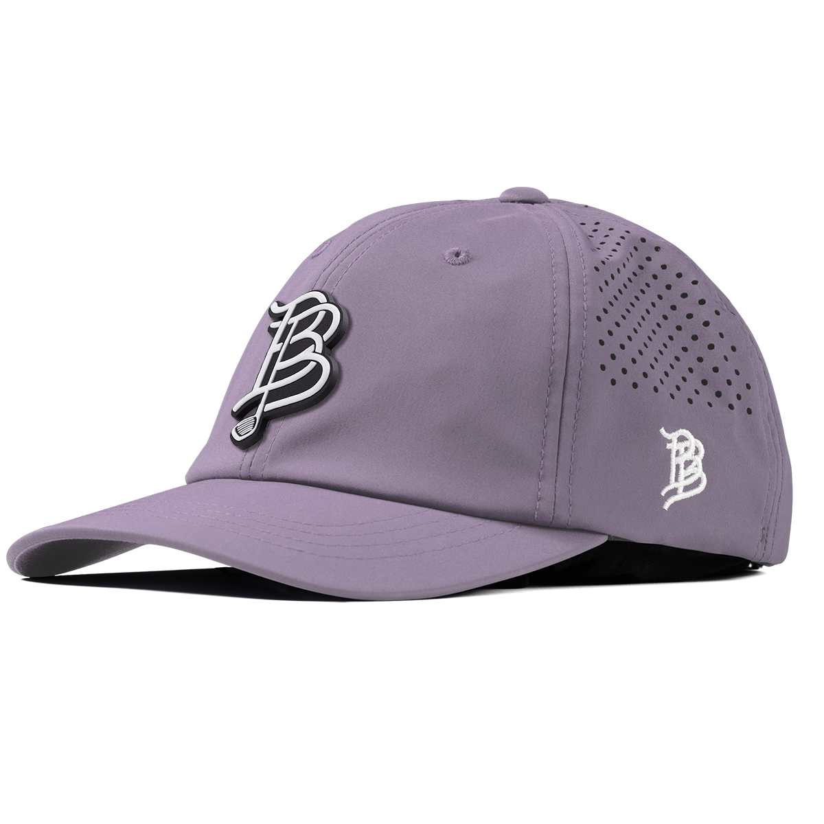 BB Golf Cutout PVC Performance Dad Hat Purple