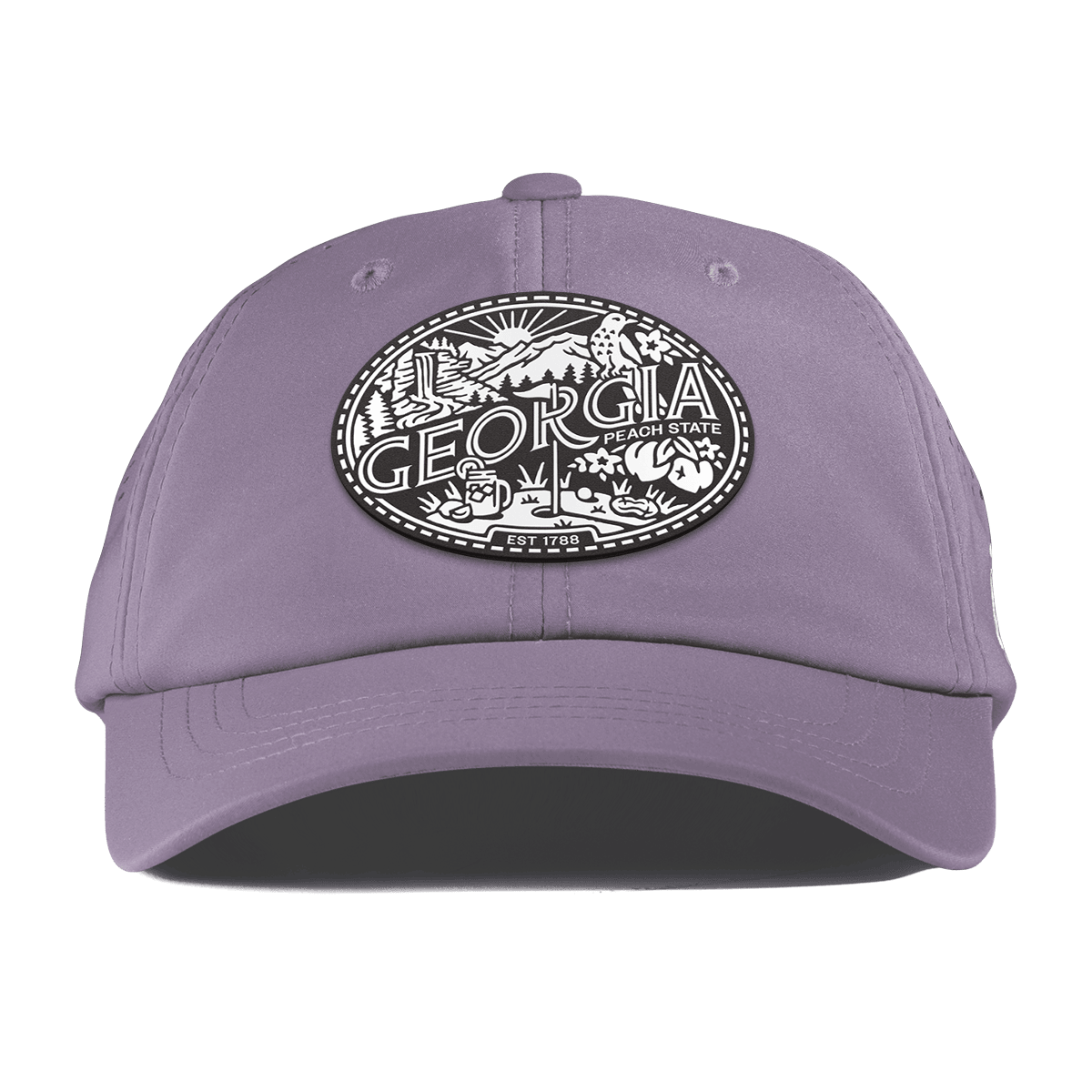 Georgia Traveler Performance Dad Hat Purple