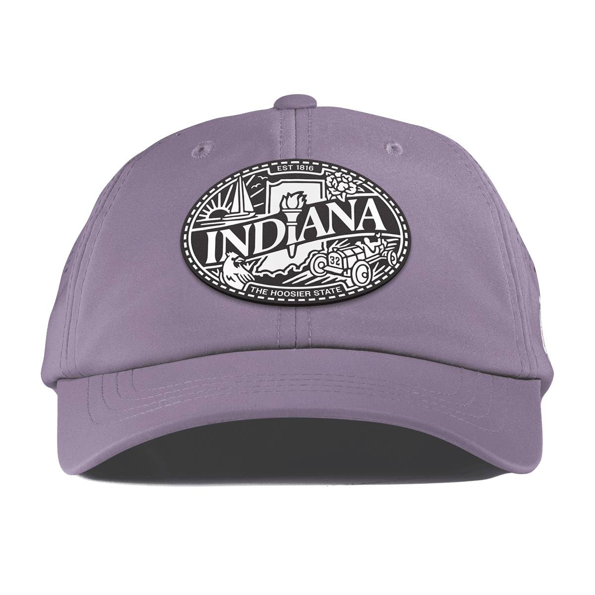 Indiana Traveler Performance Dad Hat Purple
