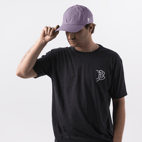 Bare Performance Dad Hat On Body Purple