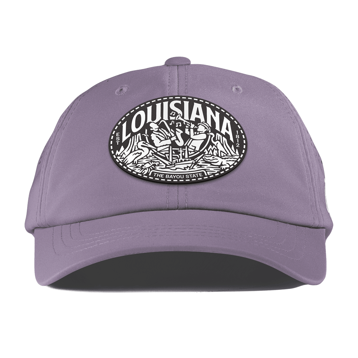 Louisiana Traveler Performance Dad Hat Purple
