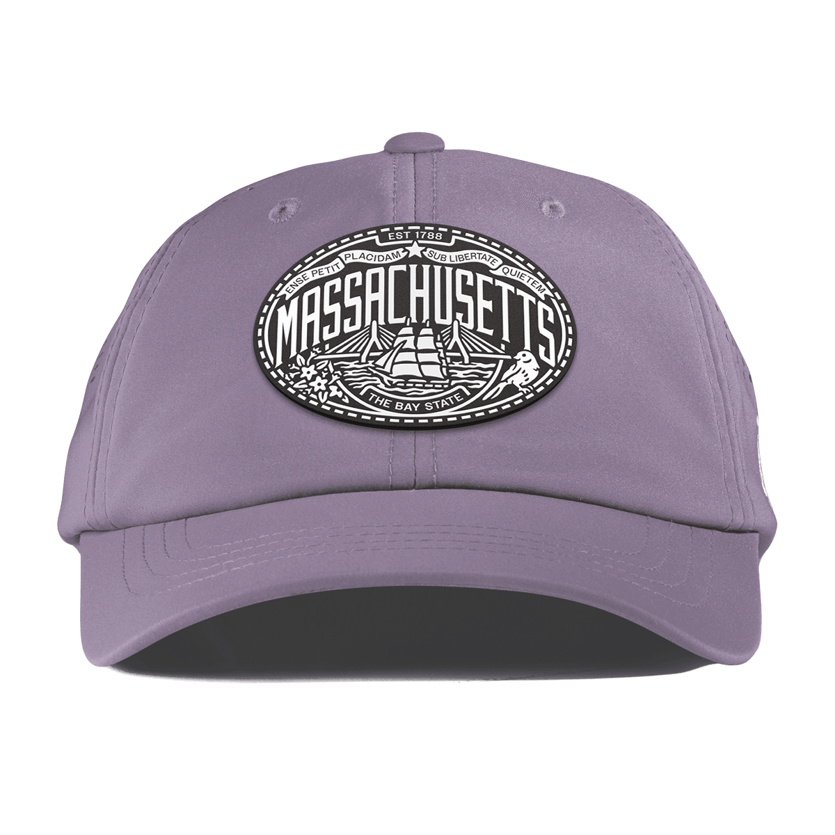 Massachusetts Traveler Performance Dad Hat Purple