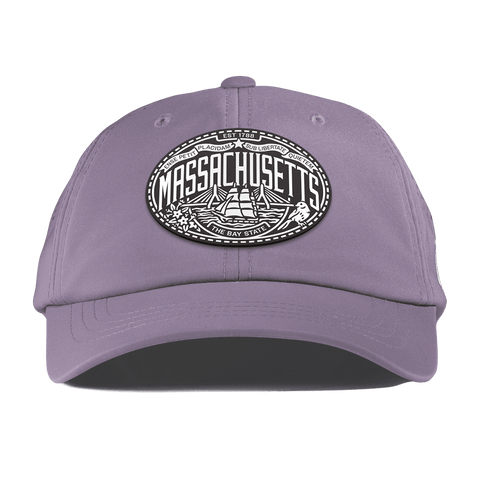 Massachusetts Traveler Performance Dad Hat Purple
