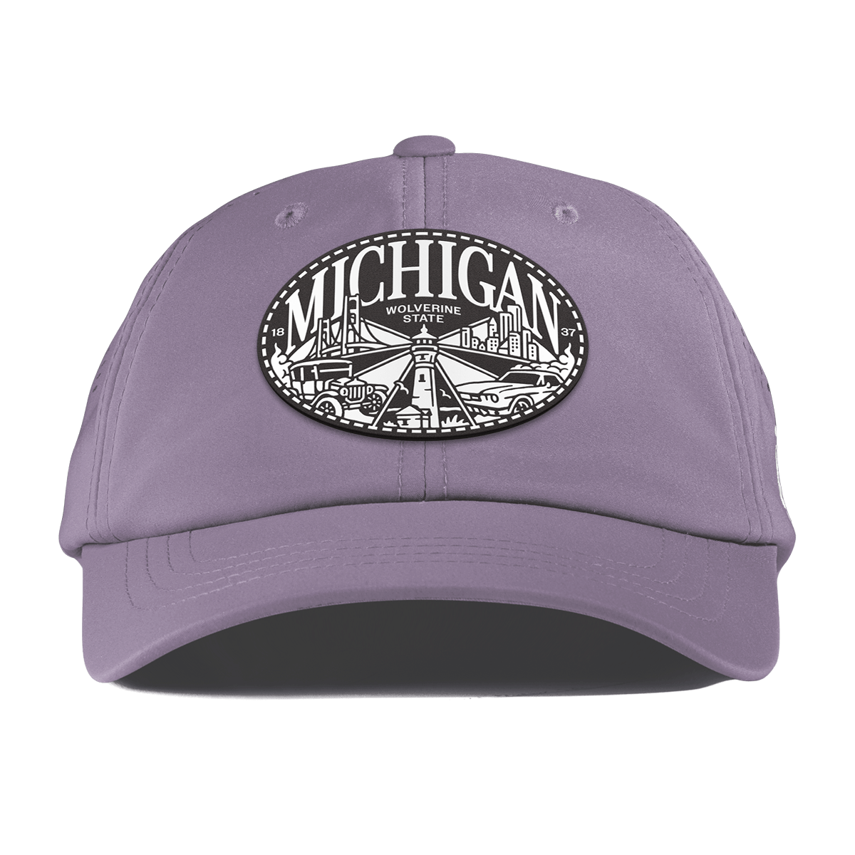 Michigan Traveler Performance Dad Hat Purple