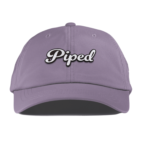 Piped Script Performance Dad Hat Purple