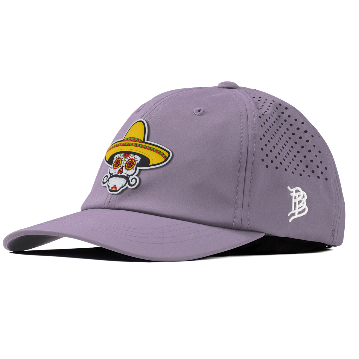 Sombrero Skull PVC Performance Dad Hat Purple