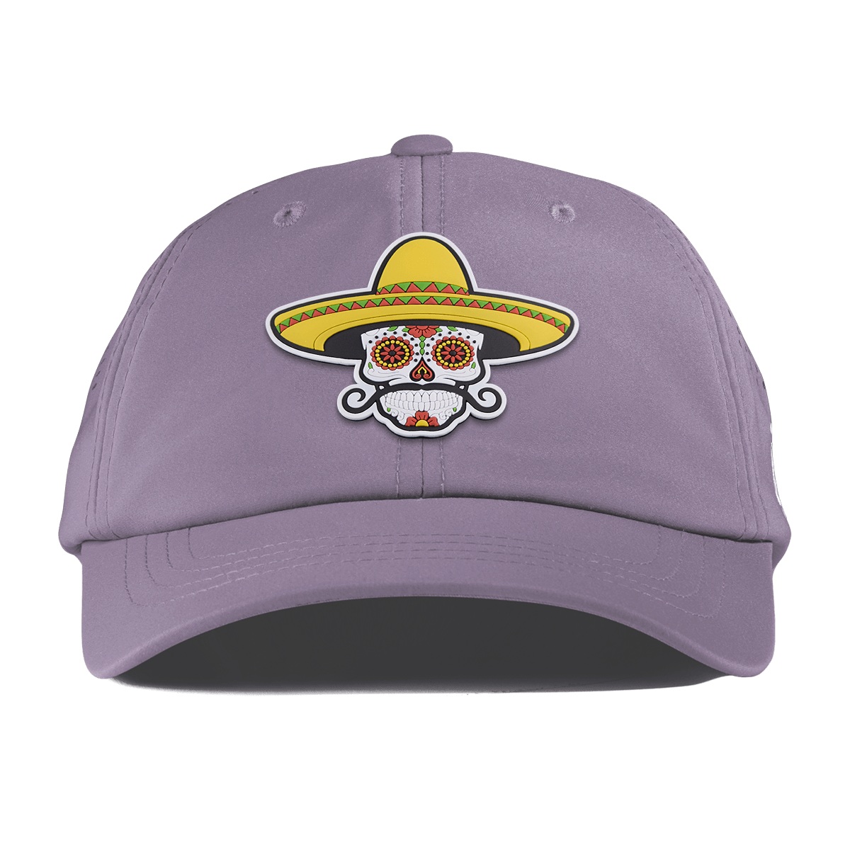 Sombrero Skull PVC Performance Dad Hat Purple