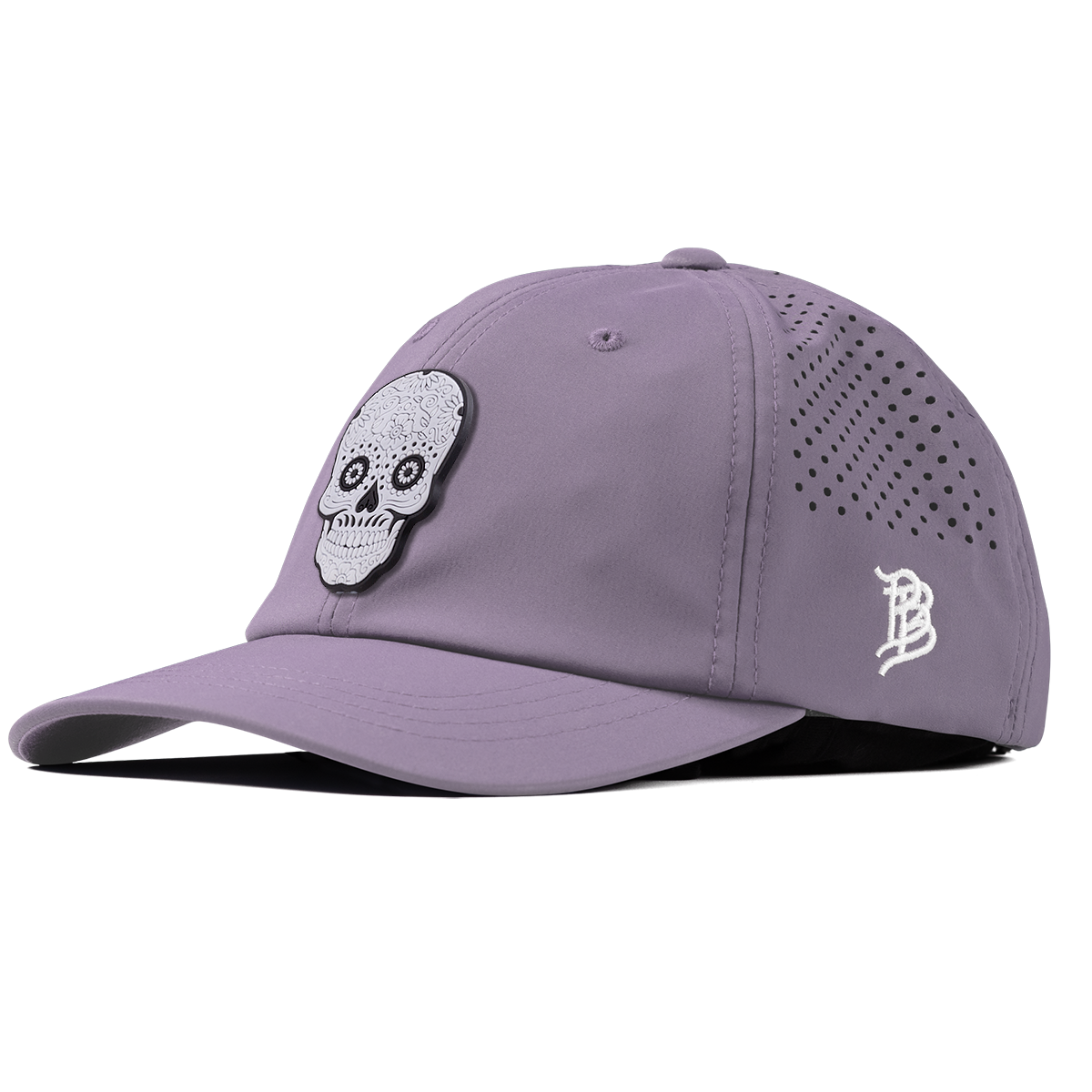 Sugar Skull PVC Performance Dad Hat Purple