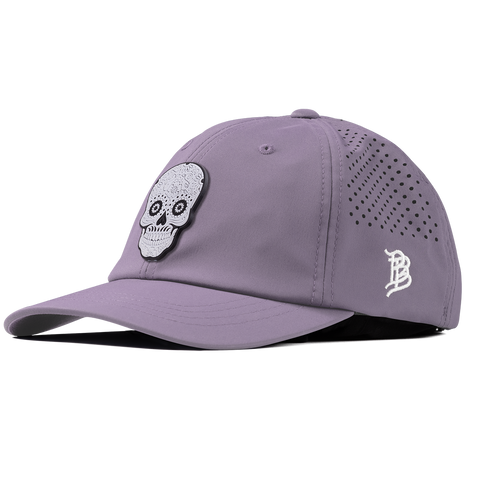 Sugar Skull PVC Performance Dad Hat Purple