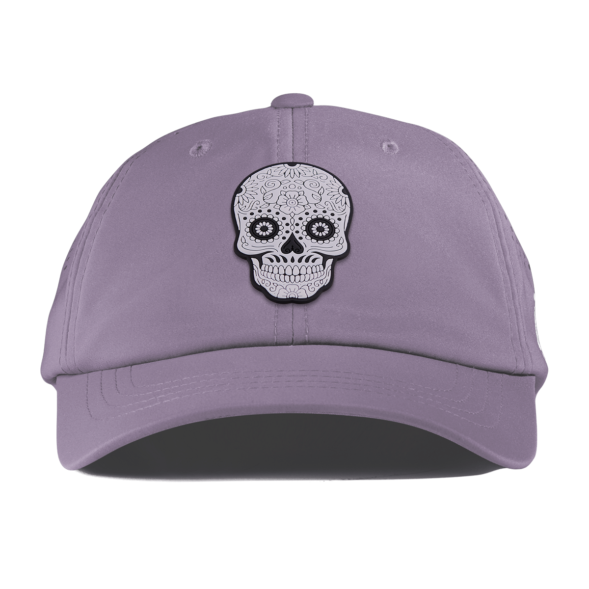 Sugar Skull PVC Performance Dad Hat Purple