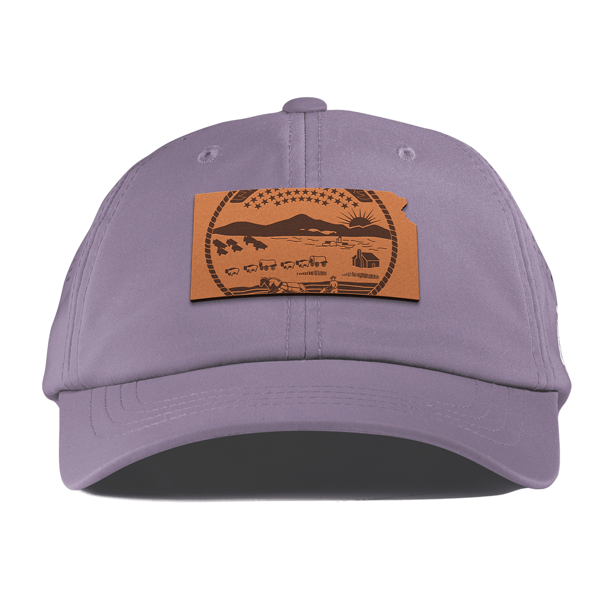 Kansas 34 Performance Dad Hat Purple