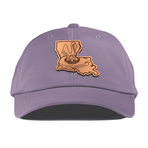 Louisiana 18 Performance Dad Hat Purple