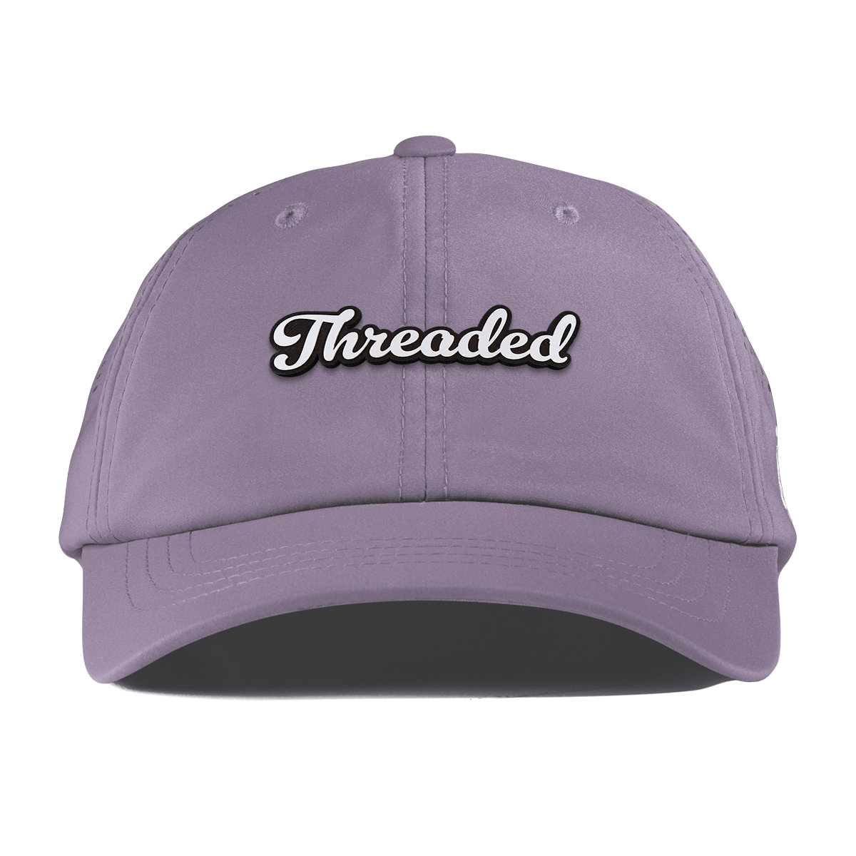 Threaded Script Performance Dad Hat Purple