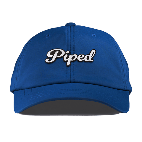 Piped Script Performance Dad Hat Royal