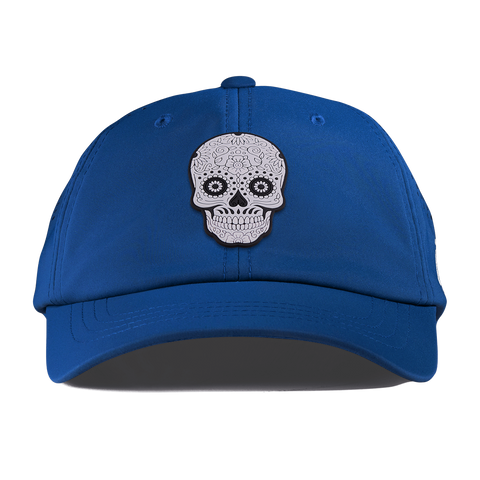 Sugar Skull PVC Performance Dad Hat Royal