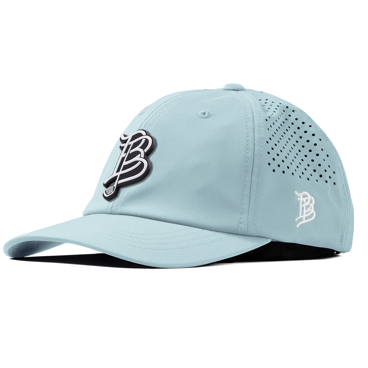 BB Golf Cutout PVC Performance Dad Hat Sky Blue