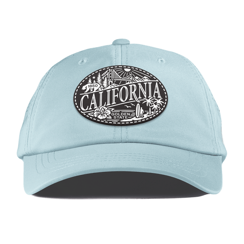 California Traveler Performance Dad Hat Sky Blue