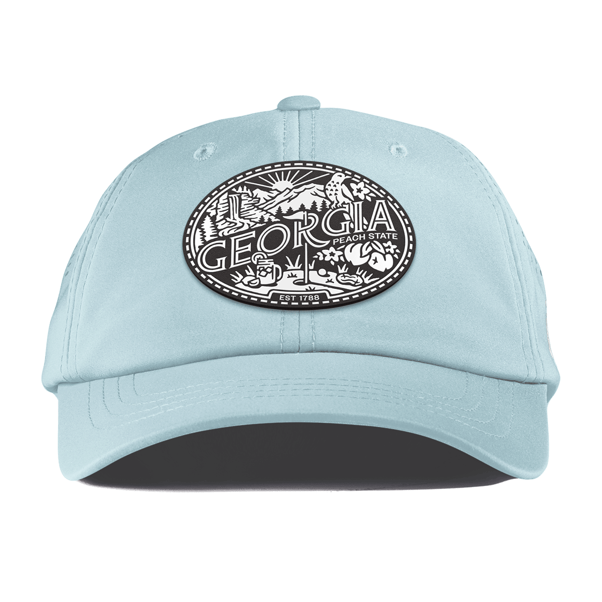 Georgia Traveler Performance Dad Hat Sky Blue